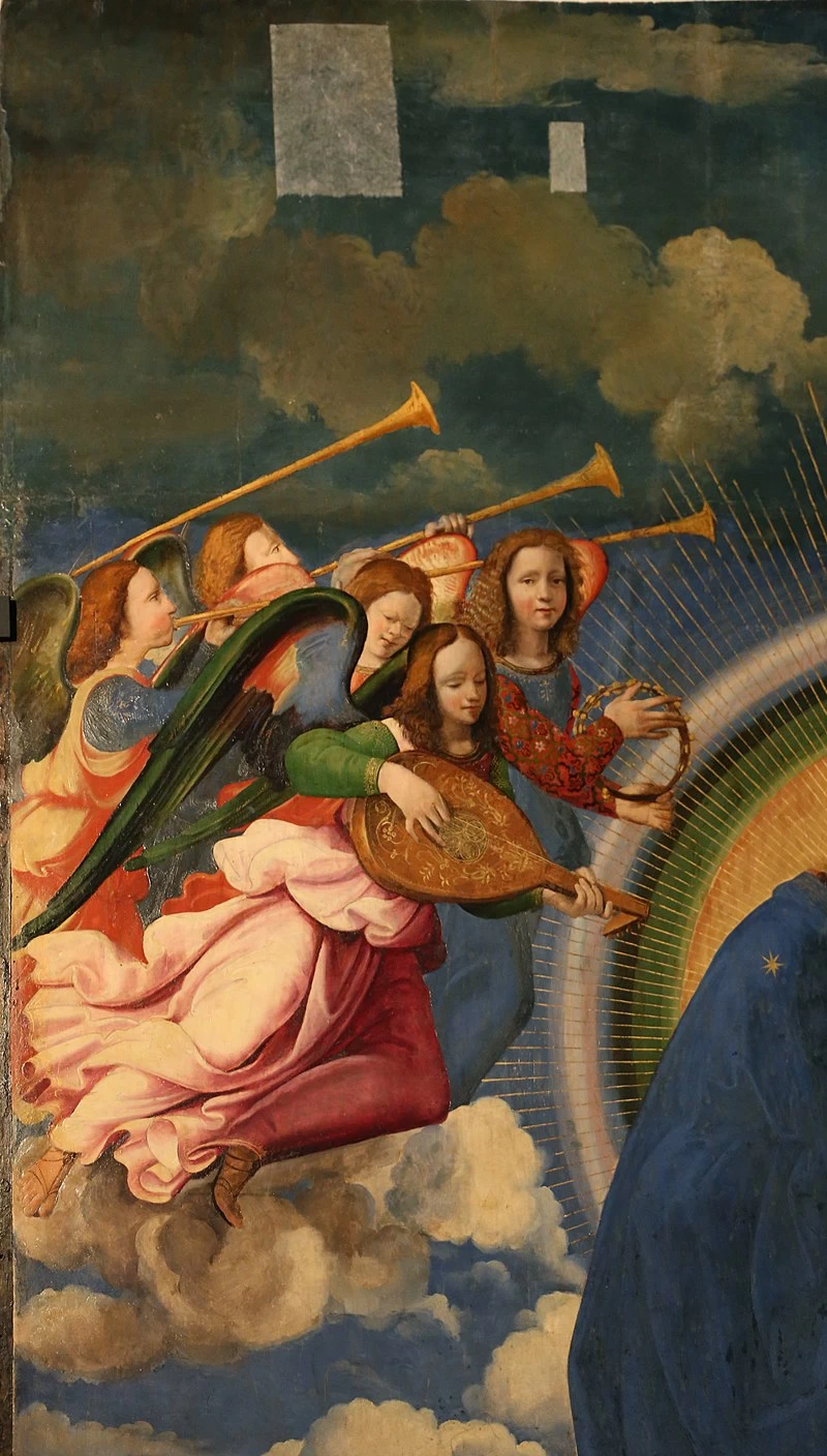 Incoronazione della Vergine e santi - Musée du Petit Palais, Avignon, dettaglio